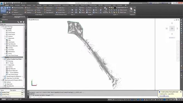 AutoCAD Civil 3D 2016 What's New Surface Creation from Point Cloud Data смотреть онлайн