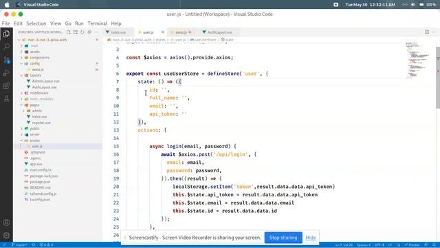 Nuxt 3 Authentication Using Vue 3 Pinia Tailwind CSS - Laravel 10 API смотреть онлайн