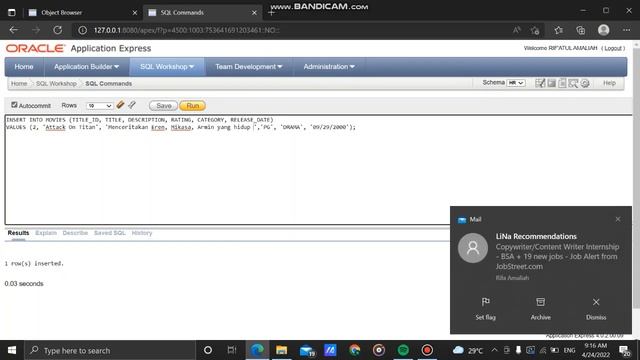 Tugas Pemrograman SQL - Membuat Database Penyewaan Media Online Menggunakan Database Oracle смотреть онлайн