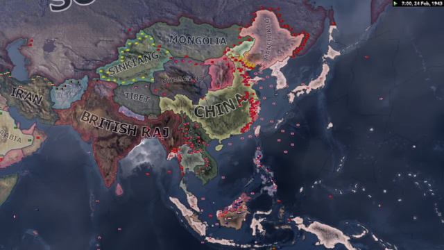Elite AI Asian Theater Time Lapse | Hearts of Iron 4 смотреть онлайн