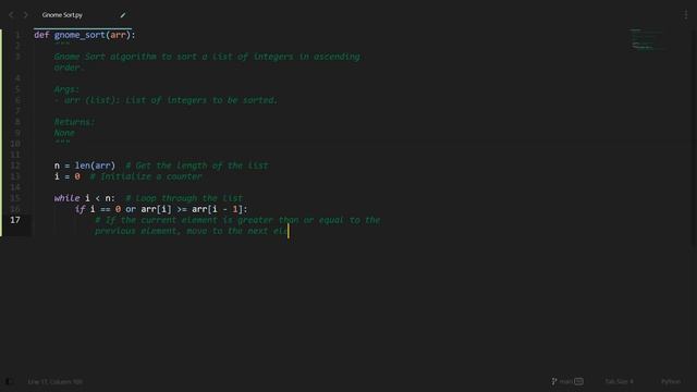 Gnome Sort Code in Python | Sorting Algorithms | Python Coding Tutorial | Python Coding Interview смотреть онлайн