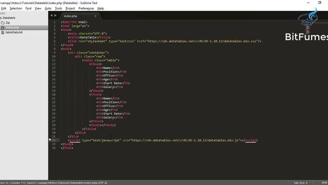 Datatable tutorial Part 1| How to use database | Bitfumes смотреть онлайн