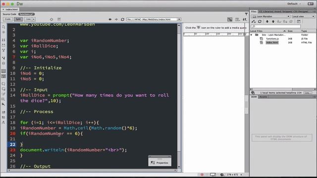 JavaScript Dice face counting - using counters смотреть онлайн