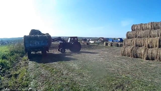 Т40, погрузчик, сено. смотреть онлайн