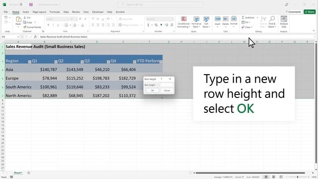 Microsoft Excel Change the column width or row height in Excel смотреть онлайн