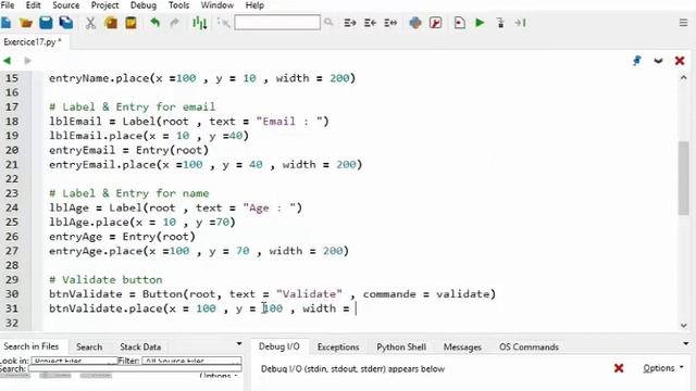 TP GUI Python Tkinter Solution Exercice 17 смотреть онлайн