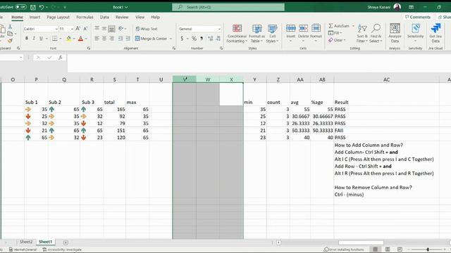 How to Add and minus the column and Row in excel. #exceltutorial #basicexcel #lexcel #Shreya'sstuff смотреть онлайн