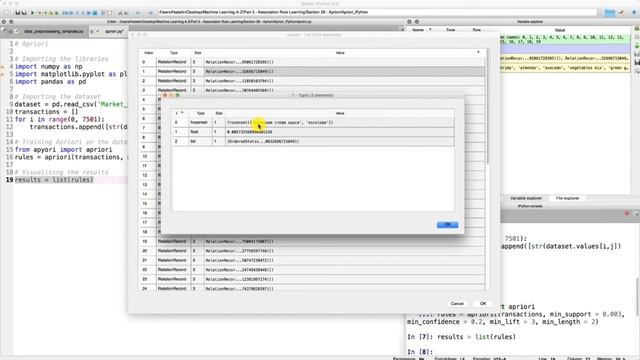 apriori in python step 3 video 148 machine learning смотреть онлайн