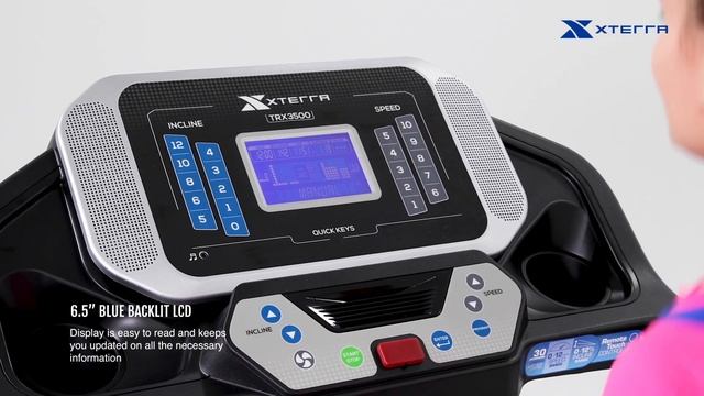XTERRA Fitness TRX3500 folding treadmill. смотреть онлайн