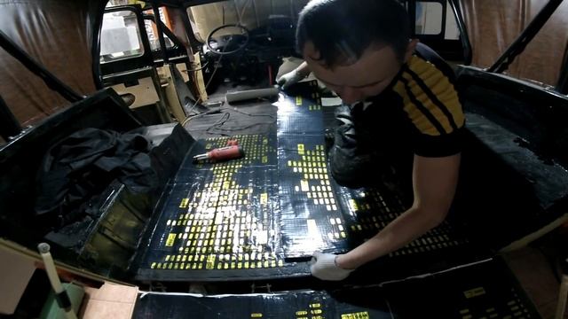 Шумо вибро тепло изоляция УАЗА (тюнинг уаза часть 2) смотреть онлайн