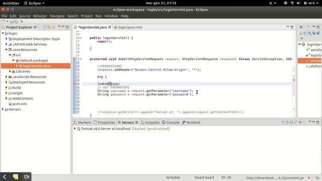 loginExample (Ajax + Servlet java) смотреть онлайн