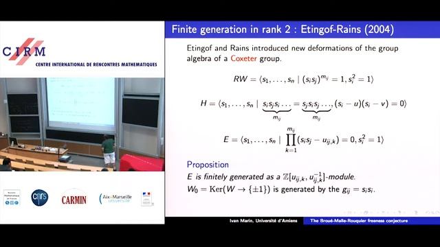 Ivan Marin: Report on the BMR freeness conjecture смотреть онлайн
