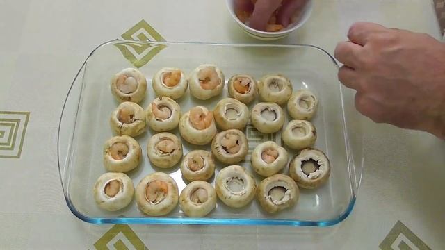 Праздничные шампиньоны фаршированные креветками смотреть онлайн