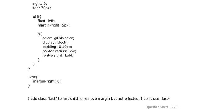 HTML : Remove margin in last child смотреть онлайн