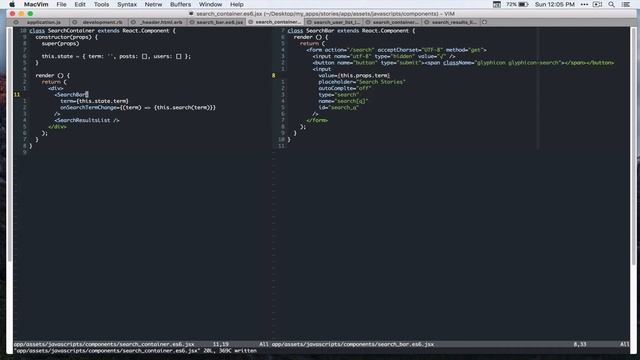 React Component in ES6 with Rails application смотреть онлайн