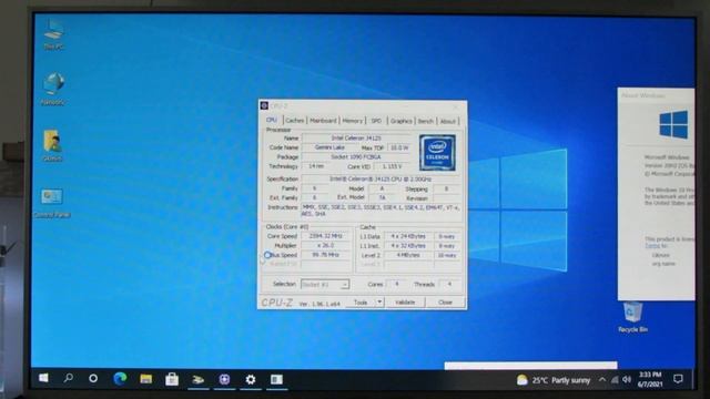 CPU-Z Info and System more details on Beelink GKmini Windows 10 Mini PC смотреть онлайн