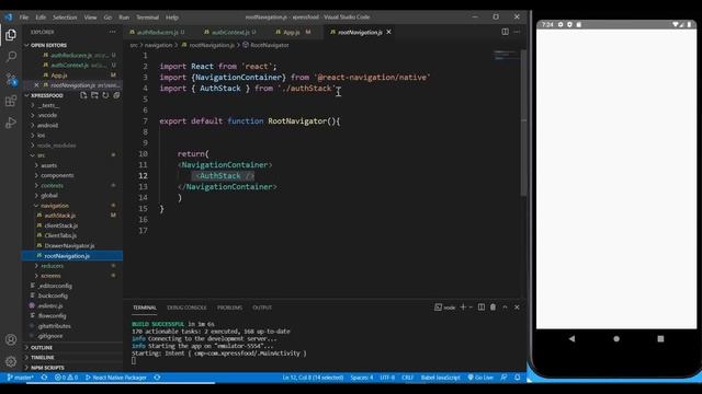 Food Delivery App - React Native & Firebase : #24 Authentication Flow with React Navigation & Hooks смотреть онлайн