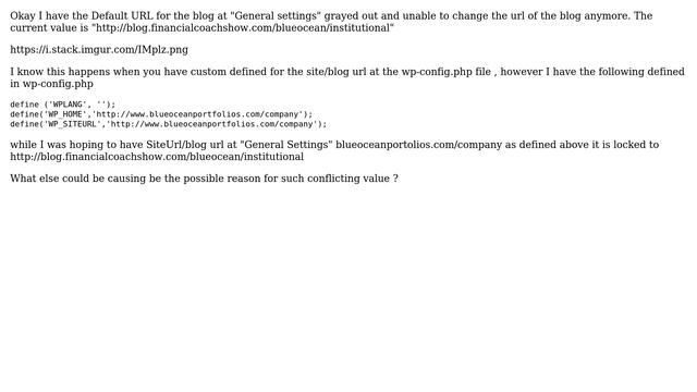 Wordpress: Unable to change default URL at "General Settings" page смотреть онлайн