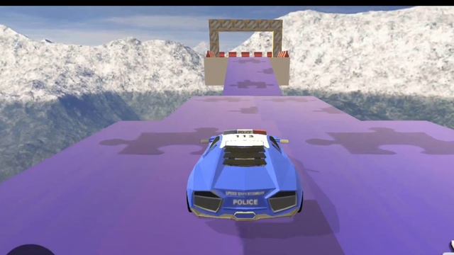 Police Car Mega Ramp Stunt 3D Racing - Impossible Stunts Car Driving Simulator - Android GamePlay смотреть онлайн