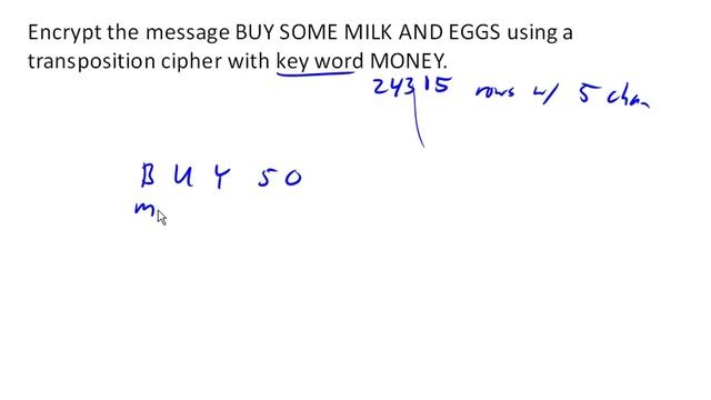 Encrypting using a keyword-based transposition cipher смотреть онлайн