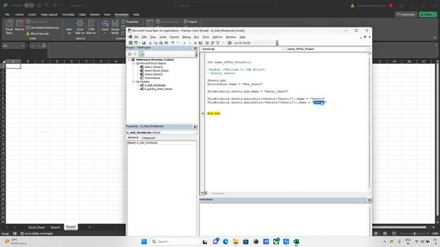 vba | how to add delete rename sheets смотреть онлайн