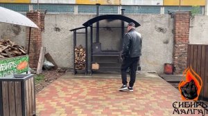 Площадка под мангальную зону. Под ключ. Бетон + брусчатка.