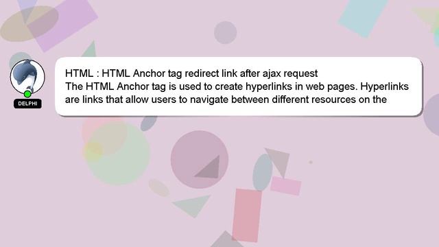 HTML : HTML Anchor tag redirect link after ajax request смотреть онлайн