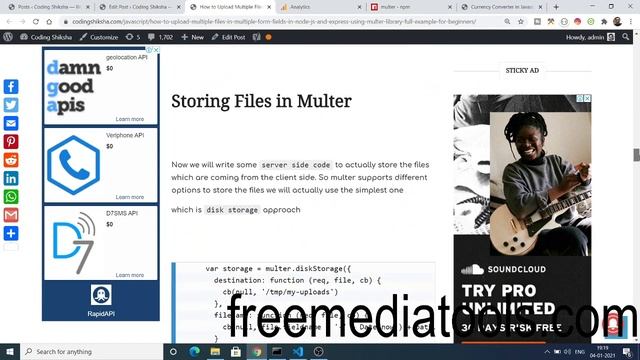 How to Upload Multiple Files in Multiple Form Fields in Node.js and Express Using Multer Library смотреть онлайн