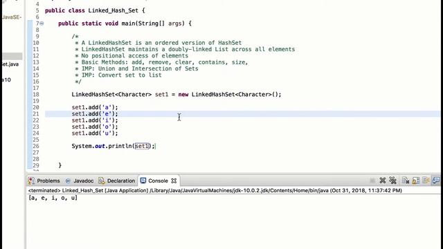 Session 14: What is Linked Hash Set? | Programming with Arrays, Lists, Sets and Maps смотреть онлайн