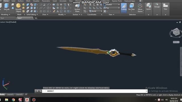 3D sword drawings on autocad смотреть онлайн