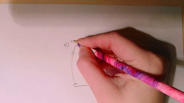 Как ?нарисовать котёнка ангела, нарисовать легко, рисуем вместе смотреть онлайн