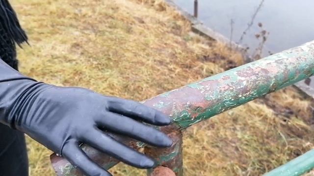 Long Black Latex Gloves outdoors walk смотреть онлайн