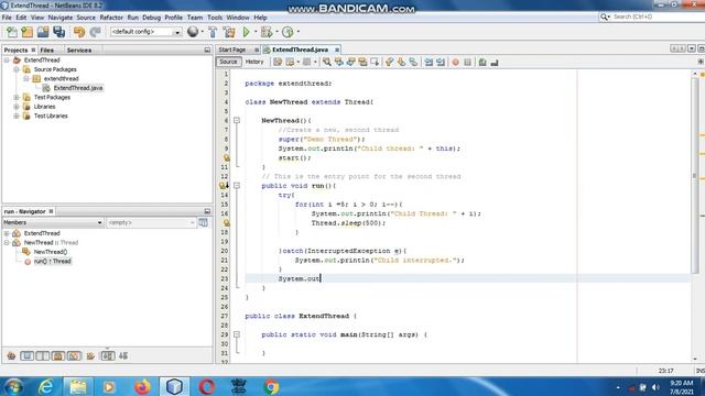 Java the complete Reference Ninth Edition (Chapter 11) Example (3) Extending Thread смотреть онлайн