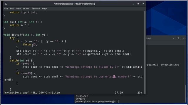 Exception Handling in C++ смотреть онлайн