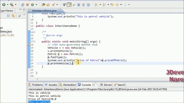 11-Core Java Tutorial | Inheritance | Hierarchical | Multilevel | Eclipse example смотреть онлайн