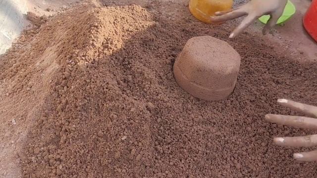 Asmr - Gitty red sand cement tutorial with result смотреть онлайн
