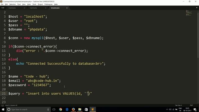 #207 Insert data into mysql database with Auto increemental key using PHP смотреть онлайн