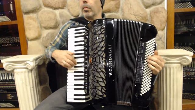 SCANAIRIVMBK - NEW Black Scandalli Air IV Piano Accordion LMMM 41 120 $8999