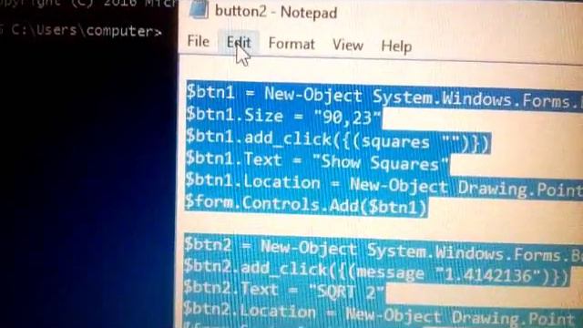 Windows Power Shell GUI with Buttons. смотреть онлайн