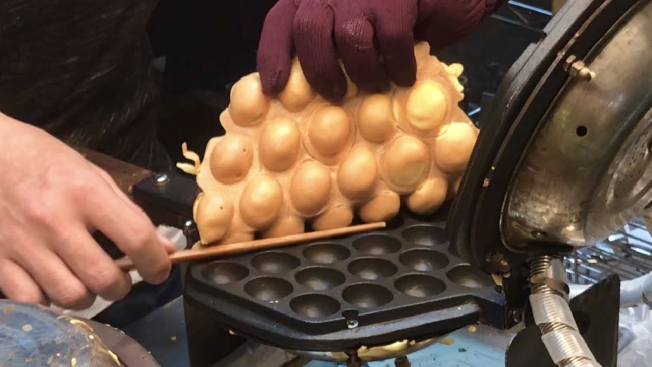 Яичные вафли / Тайваньская уличная еда / Ночной рынок, Тайвань