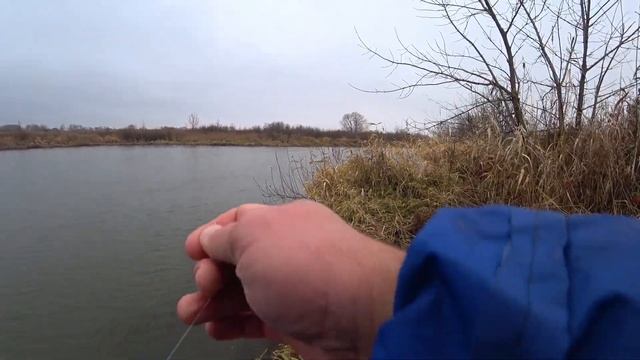 Поставил эту приманку, и влетела хорошая ЩУКА! Джиг с берега! Рыбалка на спиннинг с берега в ноябре смотреть онлайн