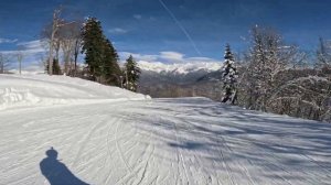 25.01.2024 Роза Хутор, трасса Б-52 (зеленая)