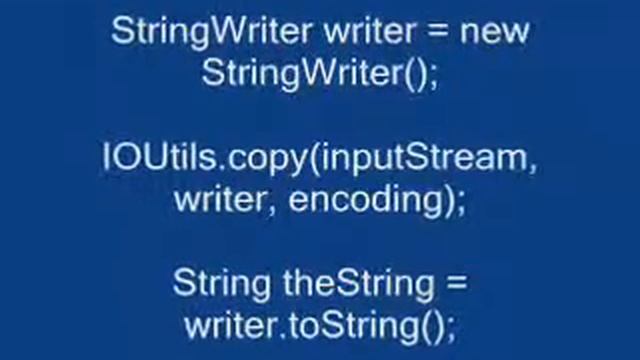 Read/convert an InputStream to a String смотреть онлайн