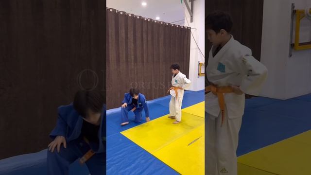 Тренировка по дзюдо на быстроту реакции атаки. Школа по дзюдо в Астане ORTUS.KZ, Тренер Пак Сергей. смотреть онлайн