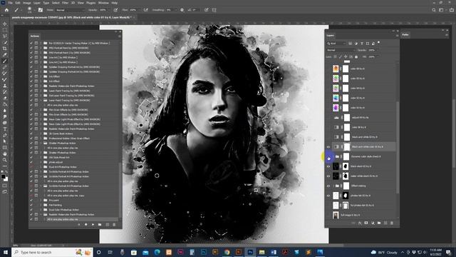 Realistic Watercolor Paint Photoshop Action Photoshop Tutorial смотреть онлайн