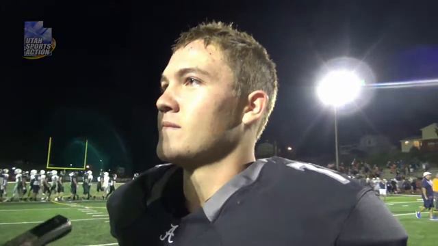 Utah High School Football: Will Dana's (Alta Hawks) post-game interview. смотреть онлайн