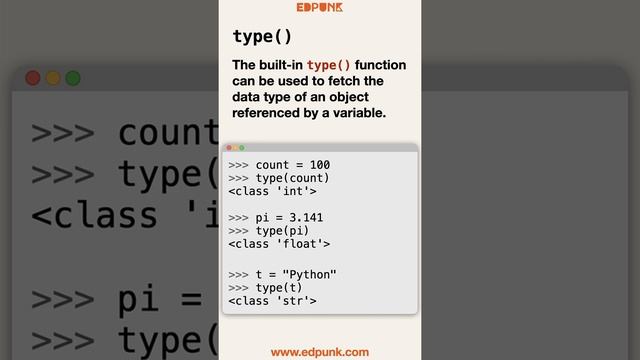 [Day 16] Checking the Data Type of a Python Object | Learn Python | Light Mode #100daysofpython смотреть онлайн