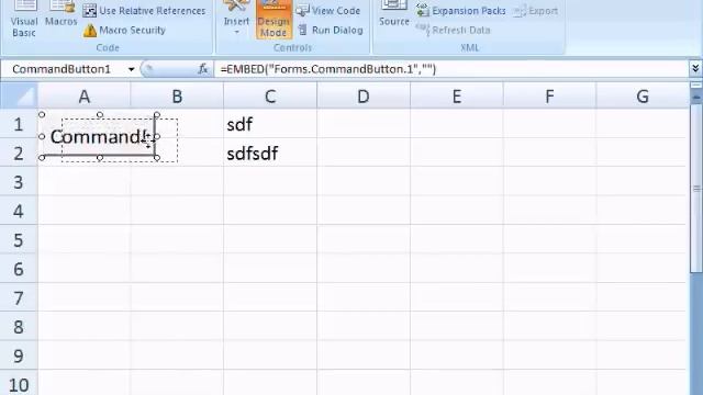 Excel 2007 VBA Edit Mode and Design Mode смотреть онлайн