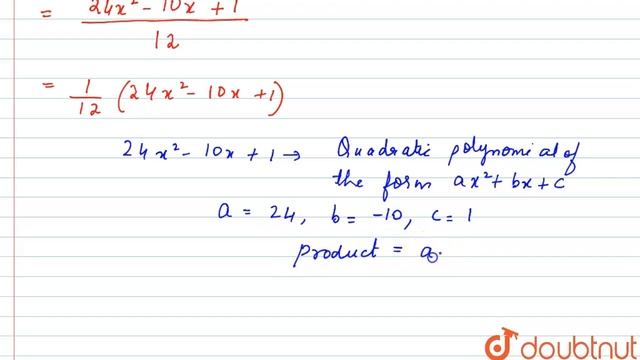 Factorise:2x^2-5/6x+1/12 | 9 | FACTORIZATION OF ALGEBRAIC EXPRESSIONS | MATHS | RD SHARMA ENGLIS... смотреть онлайн