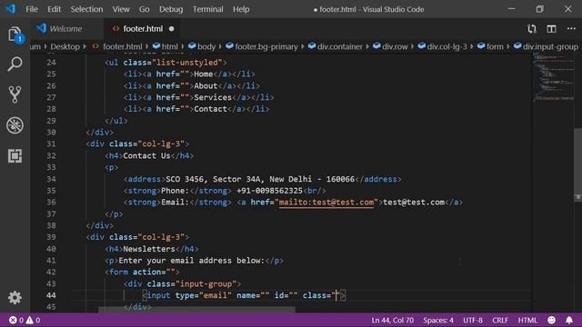 Footer in Bootstrap 4 | Bootstrap Tutorial смотреть онлайн